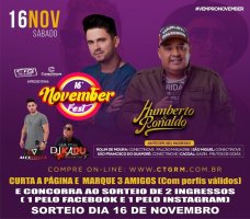 NOVEMBER FEST - Sorteio realizado com sucesso