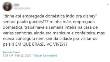 Fala de Guedes gera revolta ao dizer que até empregadas domésticas iam para Disney:...