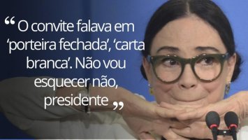 Regina Duarte fala que tem 'carta branca' e presidente a contradiz, dizendo ter o 'poder...