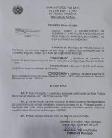 Prefeitura prorroga suspensão das atividades escolares até 17 de maio em Vilhena