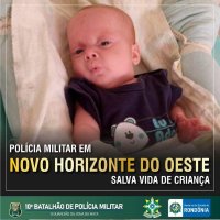 Polícia Militar salva vida de bebê de dois meses em Novo Horizonte
