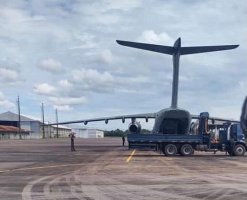 Avião com 5 mil m³ cúbicos de oxigênio chega a Rondônia