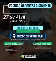 Pessoas com 62 anos e profissionais de Educação Física serão vacinadas contra...