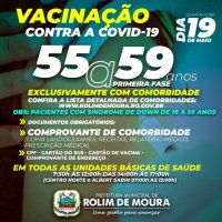 Pessoas com 55 a 59 anos, com comorbidades, serão vacinadas contra covid-19 nesta...