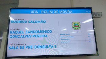 UPA de Rolim de Moura conta com painel eletrônico para chamar paciente para consulta