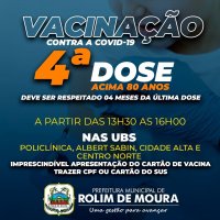 Rolim de Moura: Secretaria de saúde libera 4ª dose da vacina contra a covid-19 para...