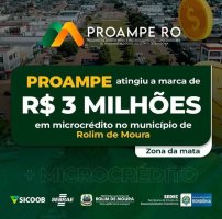 Proampe já injetou 3 milhões de reais na economia de Rolim de Moura para mais de 120...