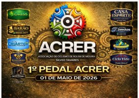 Rolim de Moura sediará o 1º Pedal ACRER no dia 1º de maio 