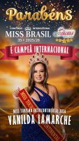 O mundo aplaudiu o Brasil, Vanilda lamarche é Miss Turismo Internacional 2026!