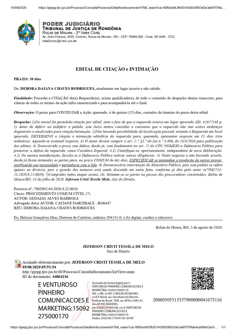 EDITAL DE CITAÇÃO e INTIMAÇÃO