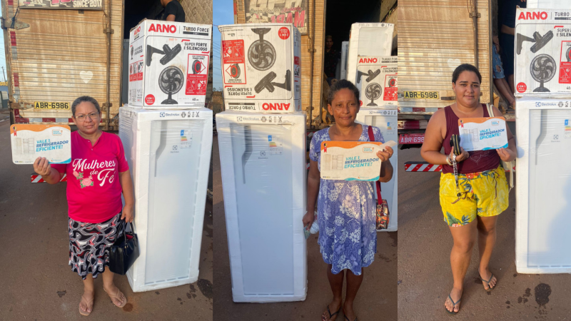 Itapuã do Oeste: Energisa atende 60 famílias com troca de geladeiras e ventiladores Itapuã do Oeste: Energisa atende 60 famílias com troca de geladeiras e ventiladores