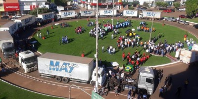 Comércio para em apoio aos caminhoneiros em Rolim de Moura