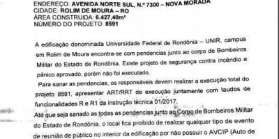 NOTA DE ESCLARECIMENTO DA UNIR
