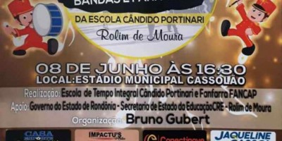 Rolim de Moura: 3º concurso de Bandas e Fanfarras acontece no próximo dia 08