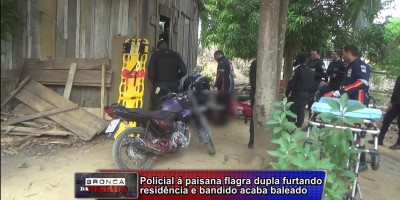 Ladrão de residencia é baleado nas nádegas em Ariquemes