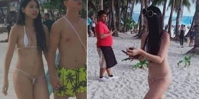 Biquíni fio dental leva turista a ser multada em praia 