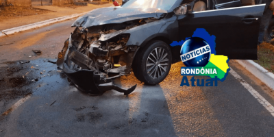 JI-PARANÁ: Veículo colide na traseira de carreta estacionada