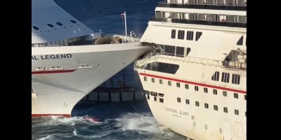 Navios de cruzeiro colidem no México, veja o vídeo