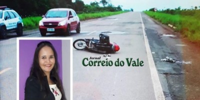 Professora fica gravemente ferida após acidente de moto na BR-429 em Alvorada do Oeste