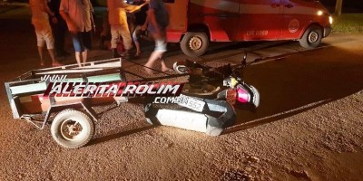 Rolim: Após acidente, motorista se evade mas placa do carro fica no local