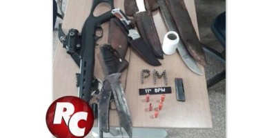 Policia prende dois homens com armas e carne de animal silvestre em Rondônia