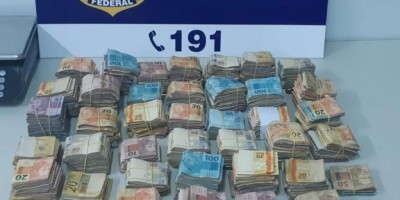 PRF apreende quase duzentos mil reais em espécie em Vilhena; veja o vídeo