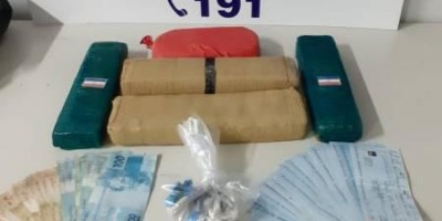 Homens tentam fugir, mas são pegos pela PRF com cocaína e quase R$ 90 mil em Vilhena