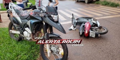 Acidente entre duas motos deixa condutores feridos no começo da noite de domingo em Rolim
