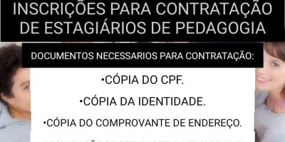Em Rolim, Semec contrata estagiários que cursam pedagogia