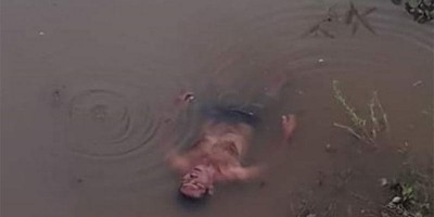 Homem é encontrado cochilando dentro de rio após embriagues; veja o vídeo
