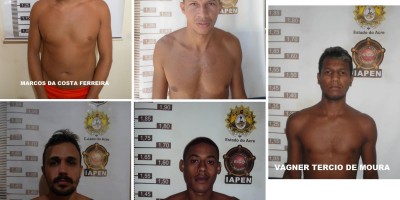 Seis fugitivos são recapturados após fuga de presídio no Acre