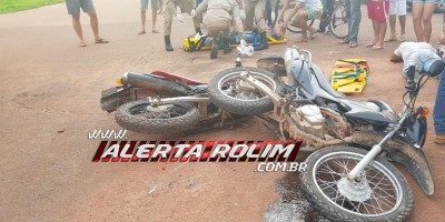 Rolim: Grave acidente de trânsito envolvendo duas motos é registrado no Bairro São...