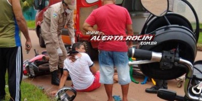Acidente entre duas motos deixa um ferido neste sábado em Rolim de Moura