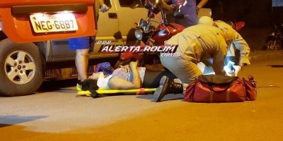 Mulher fratura perna após desviar de cachorro e bater na traseira de caminhonete...