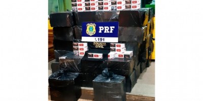 PRF e PC apreendem 34.500 maços de cigarro sendo transportados em ônibus escolar em...