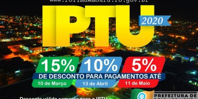 Rolimourense tem 15% de desconto no IPTU até 10 de março 