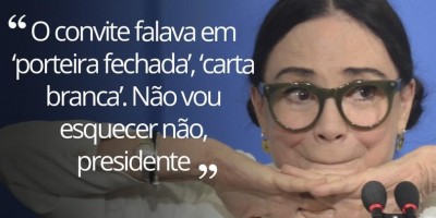 Regina Duarte fala que tem 'carta branca' e presidente a contradiz, dizendo ter o 'poder...
