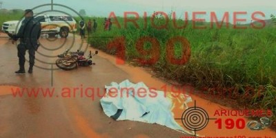 Homem é encontrado morto ao lado de motocicleta furtada em Ariquemes