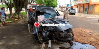 Motorista fica desacordado após colidir contra árvore em Porto Velho