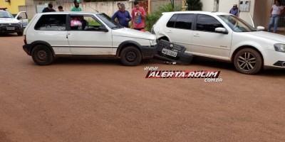 Motorista perde o controle da direção de veículo e bate em carro estacionado em Rolim...