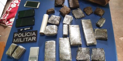 Policia Militar apreende quase 3,5 kg de maconha em Jaru