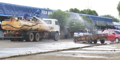Preocupação com o coronavírus faz prefeitura de Ariquemes desinfetar ruas com...