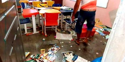Bandidos invadem escola em Porto Velho e levam toda a merenda e vários objetos