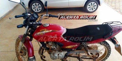 Motocicleta com lacre rompido e numeração raspada é apreendida pela PM em Rolim de...