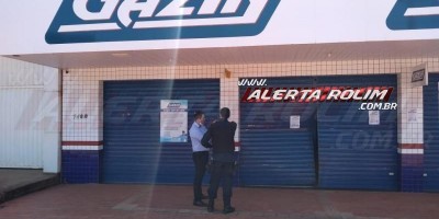 Bandidos tentam roubar lojas Gazin da Cidade Alta em Rolim de Moura