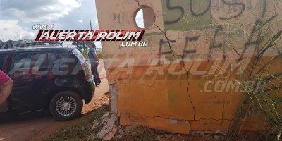 Buracos na pista causa acidente na RO-010 próximo a linha 192, em Rolim de Moura 