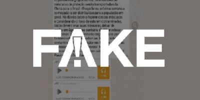 Mensagens de máscaras importadas da China contaminadas com o novo coronavírus é #FALSO