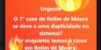 Sesau divulga que Rolim de Moura tem 07 casos de Covid-19; Prefeitura diz que caso 'é...