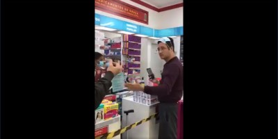 Vídeo: Uso de máscara vira confusão em farmácia de São Paulo 