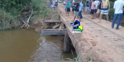 Criança de 05 anos desaparece em rio após moto cair da ponte em Ji-paraná